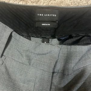 The Limited, black and white dress pants, Drew fit, perfect for work, size 8